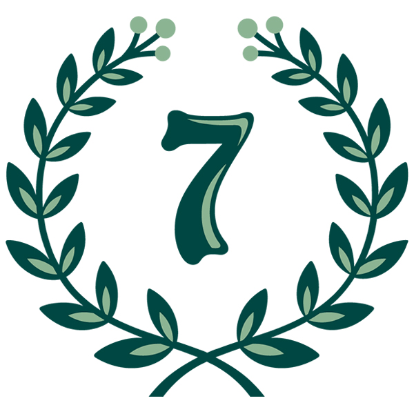 Laurel Alphabet - 7 [SVG, DXF]