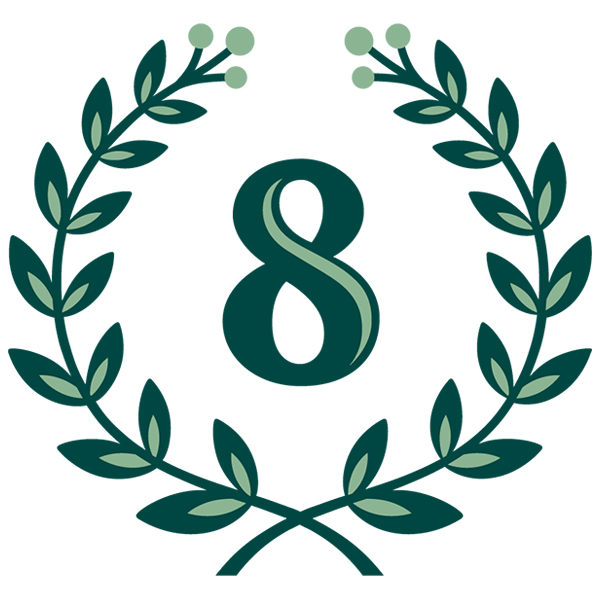 Laurel Alphabet - 8 [SVG, DXF]