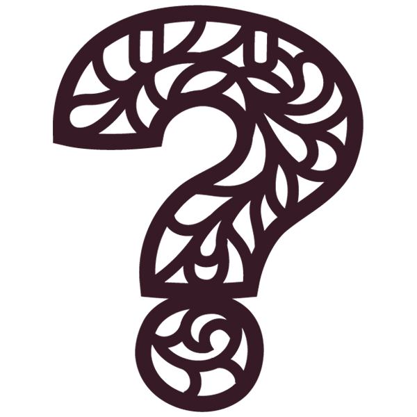 Spiral Alphabet - Question Mark [SVG, DXF]