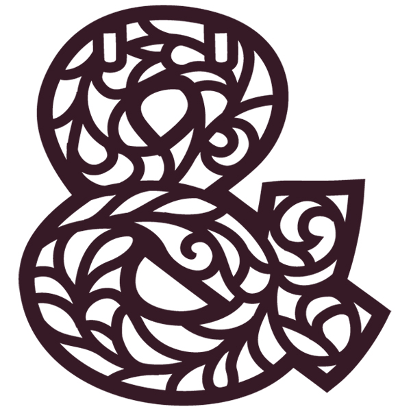 Spiral Alphabet - Ampersand [SVG, DXF]