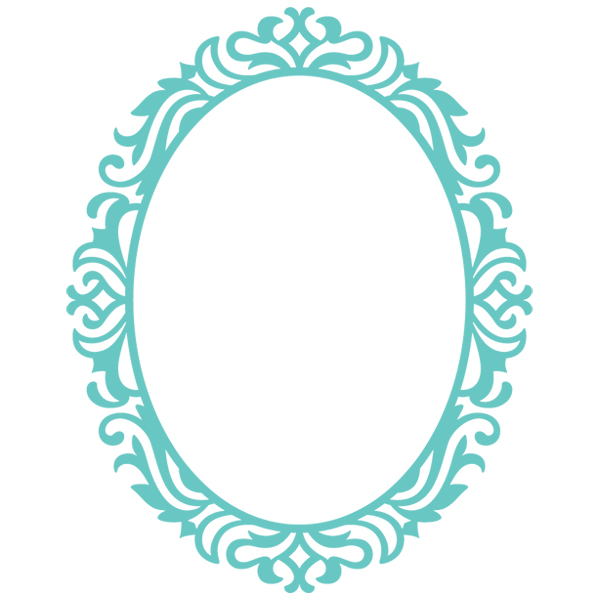 Seafoam Monogram Frame [SVG, DXF]