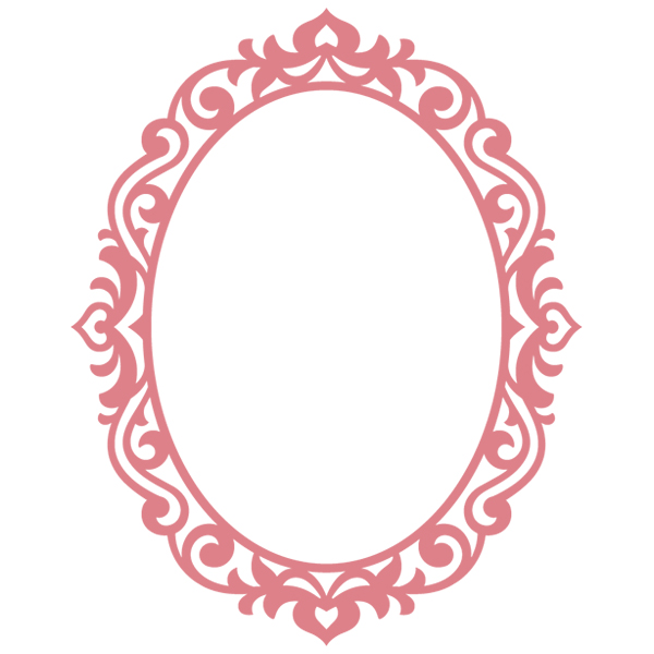 Hearts Delight Monogram Frame [SVG, DXF]