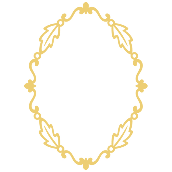 Lovely Leaf Monogram Frame [SVG, DXF]
