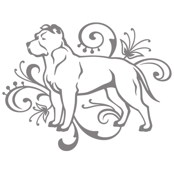 Graceful American Staffordshire Terrier (Full Ears) [SVG, DXF]