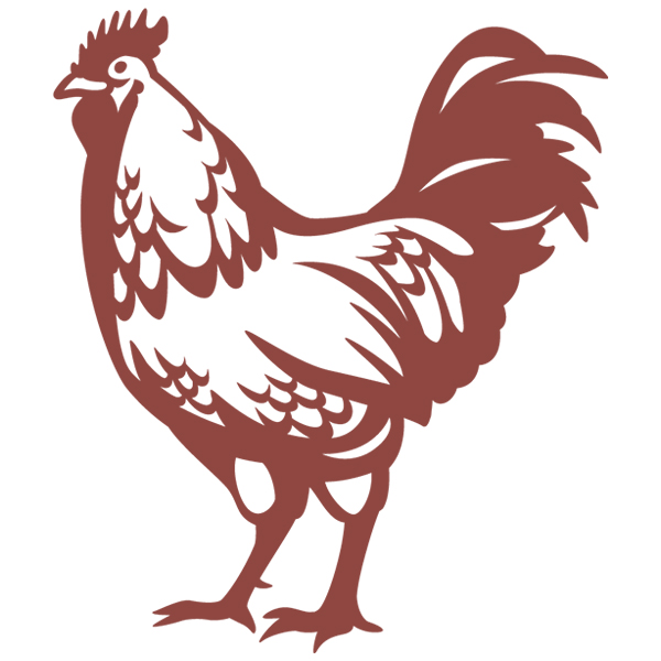 Farm Silhouette Rooster [SVG, DXF]