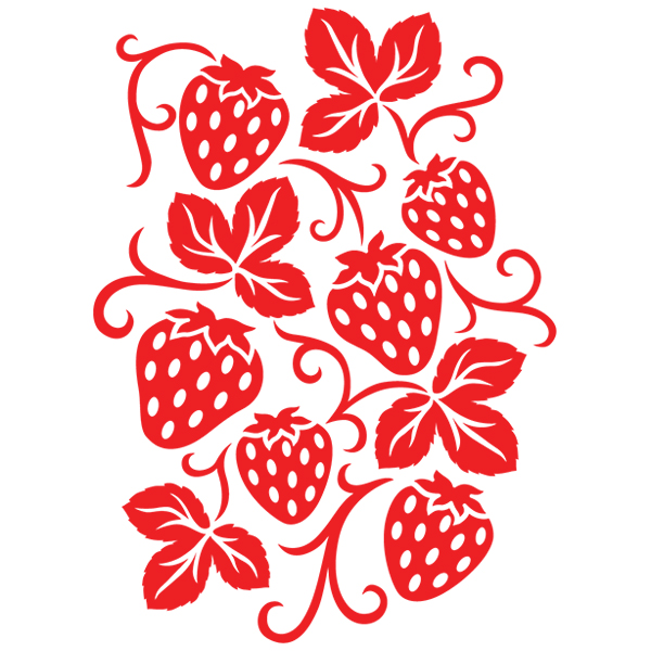 Simply Strawberries [SVG, DXF]
