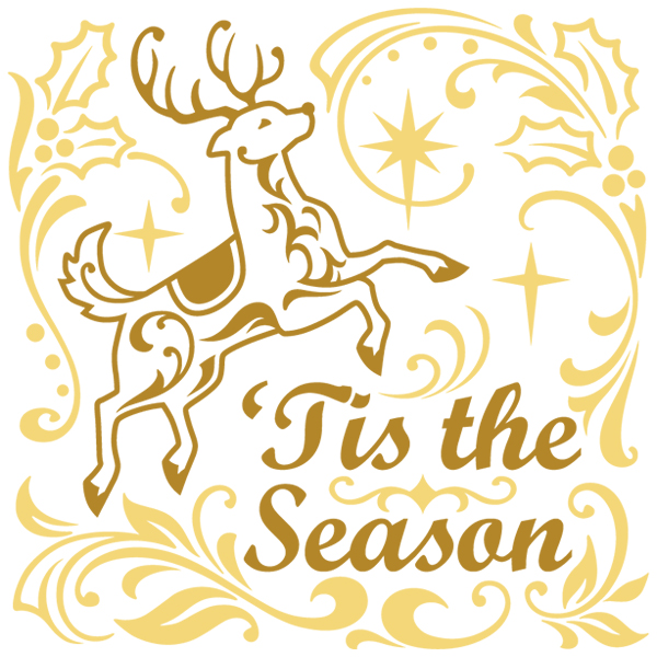 Tis the Season Reindeer [SVG, DXF]