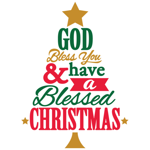 Blessed Christmas Tree [SVG, DXF]