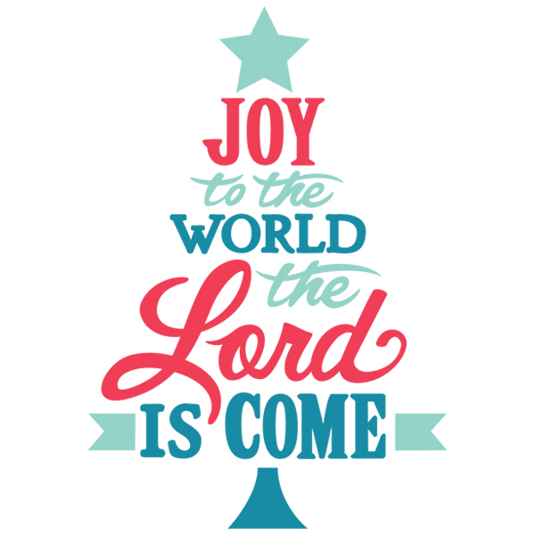 Joy to the World Christmas Tree [SVG, DXF]