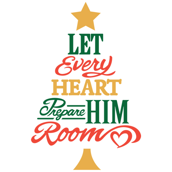Let Every Heart Christmas Tree [SVG, DXF]