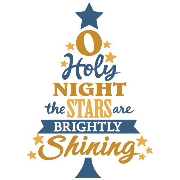 O Holy Night Christmas Tree [SVG, DXF]