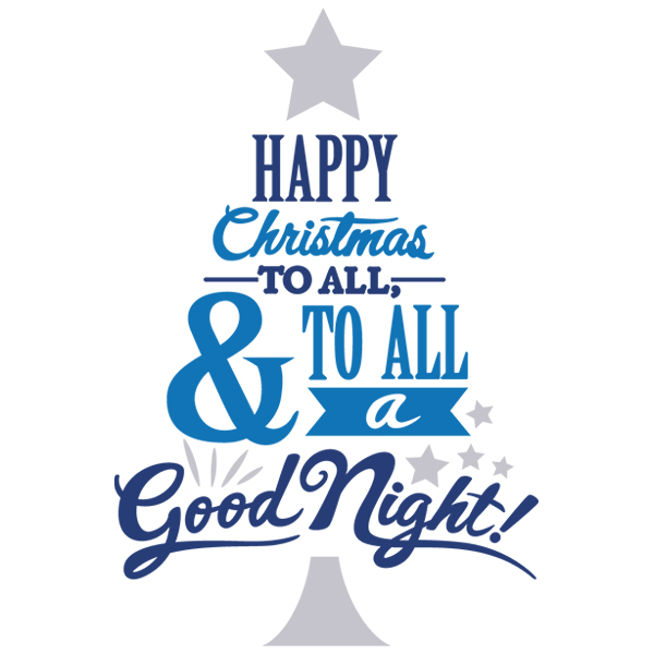 Happy Christmas to All Tree [SVG, DXF]