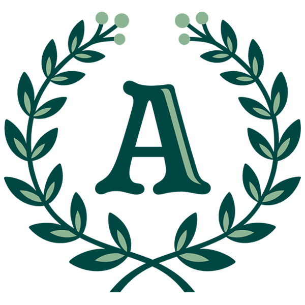 Laurel Alphabet - A [SVG, DXF]