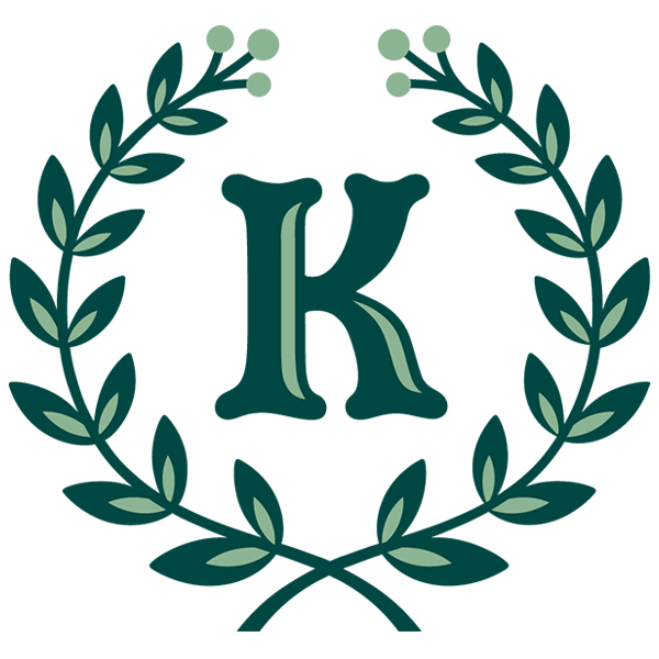 Laurel Alphabet - K [SVG, DXF]