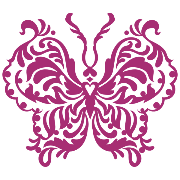 Damask Butterfly [SVG, DXF]