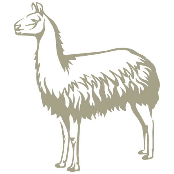 Farm Silhouette Llama [SVG, DXF]