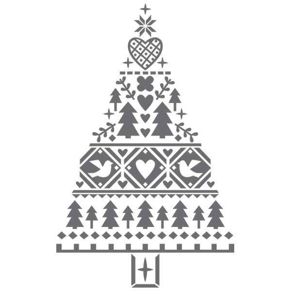 White Christmas Nordic Tree of Love [SVG, DXF]
