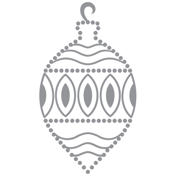 White Christmas Ornament Sparkle [SVG, DXF]