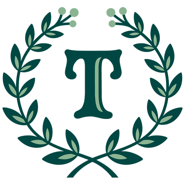 Laurel Alphabet - T [SVG, DXF]