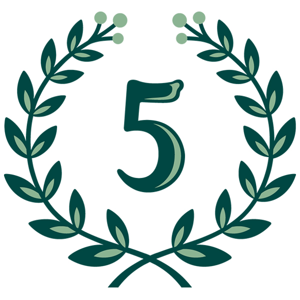 Laurel Alphabet - 5 [SVG, DXF]