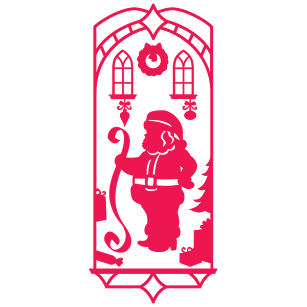 Christmas Silhouette - Santa's List [SVG, DXF]