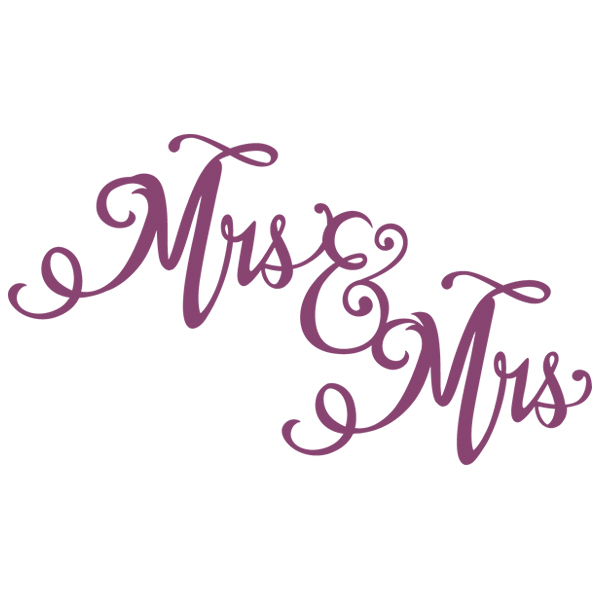 Mrs. and Mrs. Script [SVG, DXF]