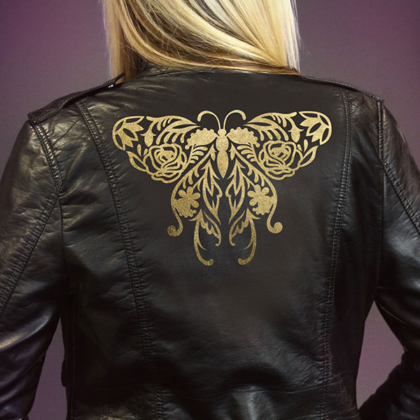 Folk Flowers Butterfly [SVG, DXF] 1