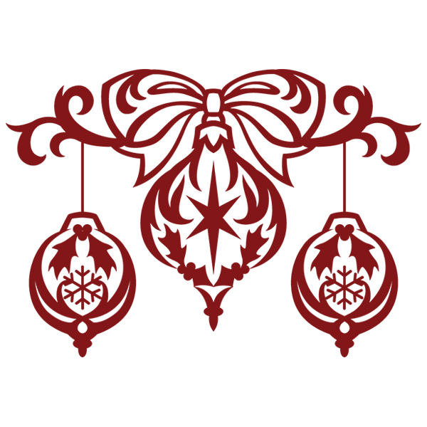 White Christmas - Draped Ornaments [SVG, DXF]