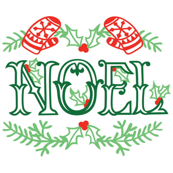 Chalkboard Christmas - Noel [SVG, DXF]