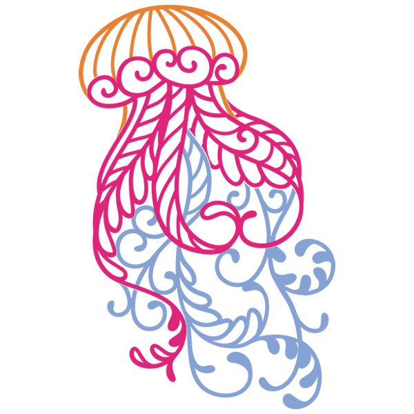 Wild Spirals - Jellyfish [SVG, DXF]