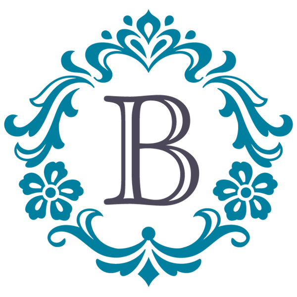 Damask Alphabet - B [SVG, DXF]