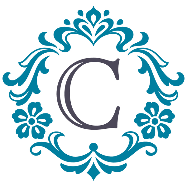 Damask Alphabet - C [SVG, DXF]