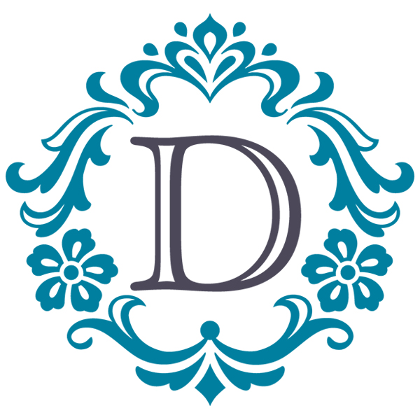 Damask Alphabet - D [SVG, DXF]