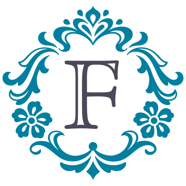 Damask Alphabet - F [SVG, DXF]