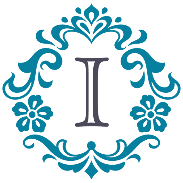 Damask Alphabet - I [SVG, DXF]