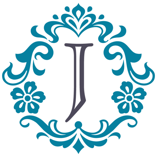 Damask Alphabet - J [SVG, DXF]