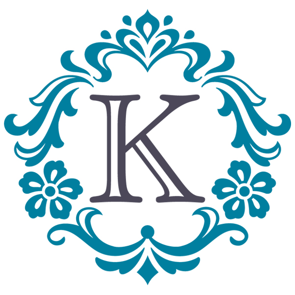 Damask Alphabet - K [SVG, DXF]