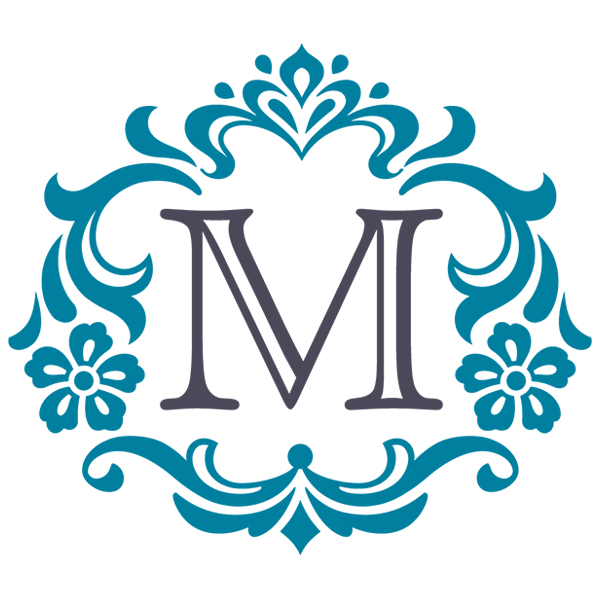 Damask Alphabet - M [SVG, DXF]