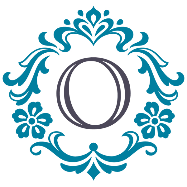 Damask Alphabet - O [SVG, DXF]