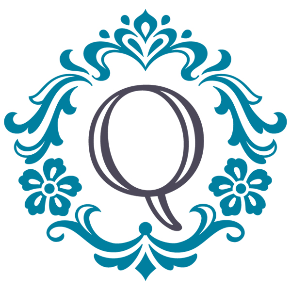 Damask Alphabet - Q [SVG, DXF]