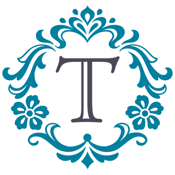 Damask Alphabet - T [SVG, DXF]