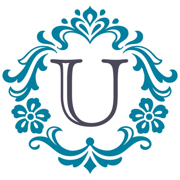 Damask Alphabet - U [SVG, DXF]