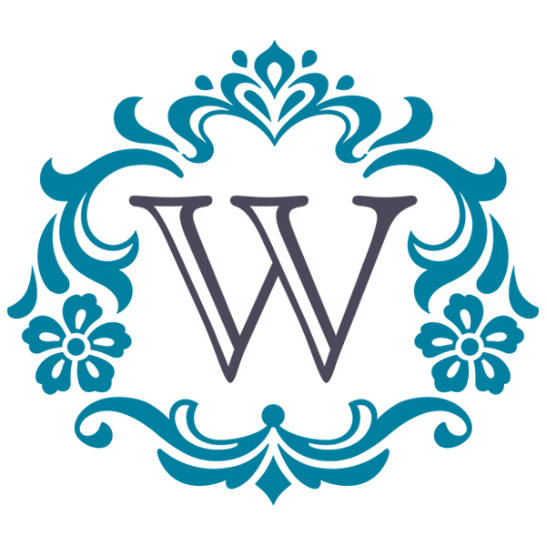 Damask Alphabet - W [SVG, DXF] 1