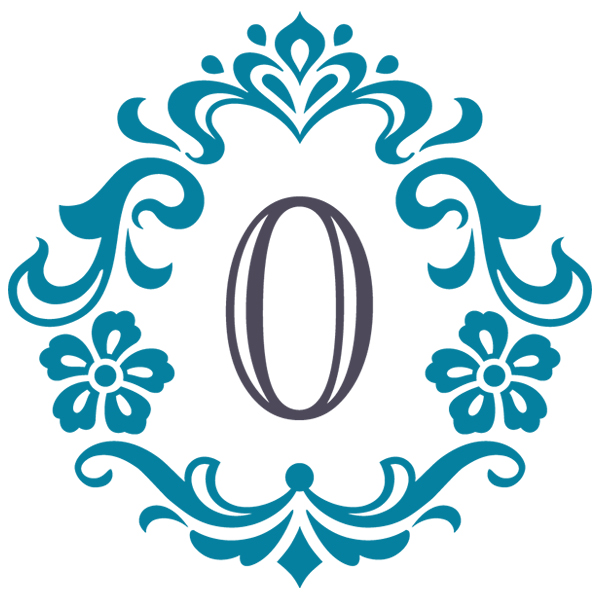 Damask Alphabet - 0 [SVG, DXF]