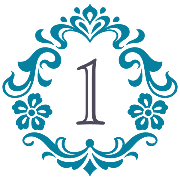 Damask Alphabet - 1 [SVG, DXF]