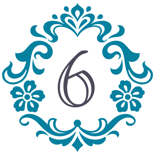 Damask Alphabet - 6 [SVG, DXF]