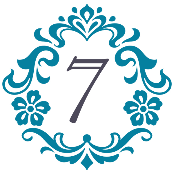 Damask Alphabet - 7 [SVG, DXF]