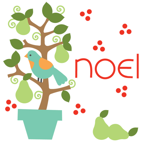 Joyous Noel Square [SVG, DXF]