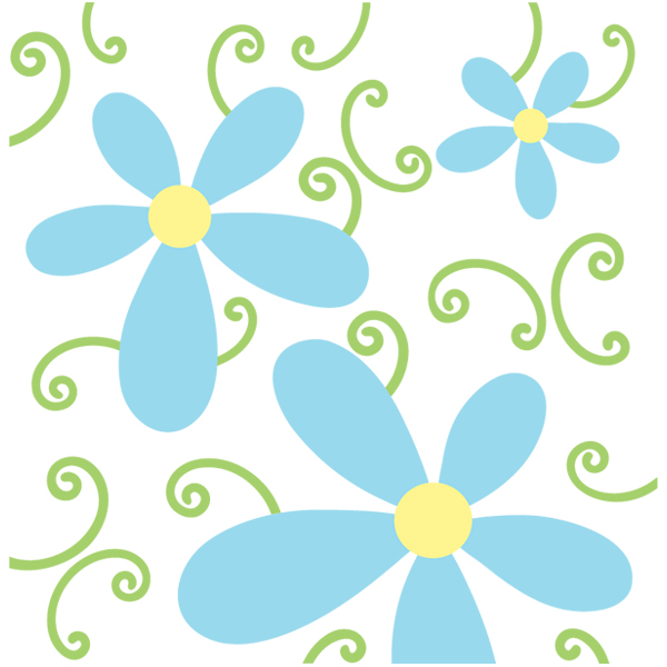 Flower Power Square - Vines [SVG, DXF]