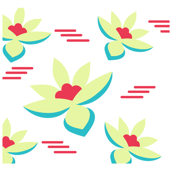 Flower Power Square - Dashes [SVG, DXF]